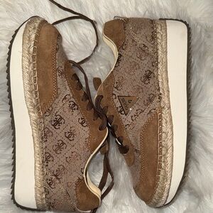 GUESS womens Stefan platform espadrille sneaker